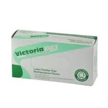 Victoria Bay L Latex Disposable Gloves Powder-Free 100 Count