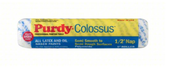 Purdy Paint Roller Cover: 9 in Lg, 1/2 in