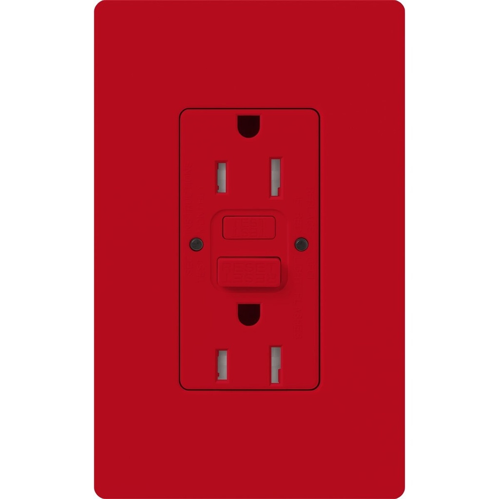 Lutron SCR-15-GFST-HT Claro Satin Colors 15-Amp Self-Testing Receptacle, Hot