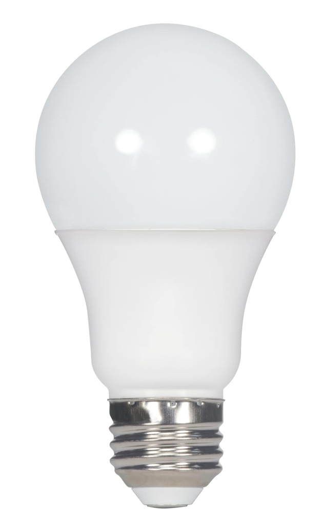 Satco 9.8 Watt; A19 LED; Medium base; 2700K; Frosted; 220 deg. Beam Angle; 120 Volt; 2-Pack