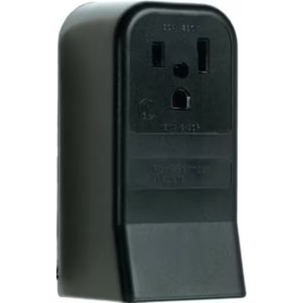 Legrand Straight Blade Receptacle, 6-50R, 50 A, 250V AC, 2 Pole, 3 Wire, Surface Mount, Grounded
