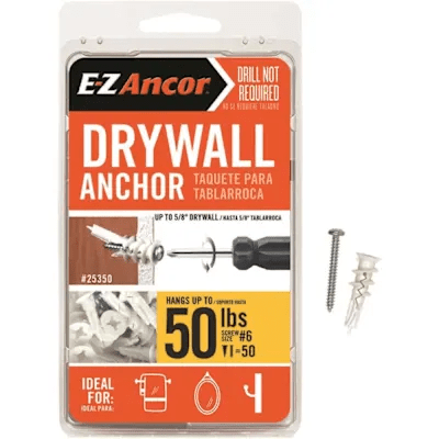 E-Z Ancor Twist-N-Lock 50 lbs. Drywall Anchors (50-Pack)
