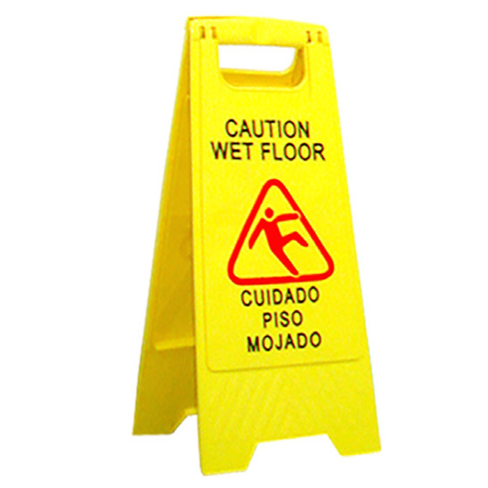 ABCO Yellow Plastic Folding Wet Floor Sign