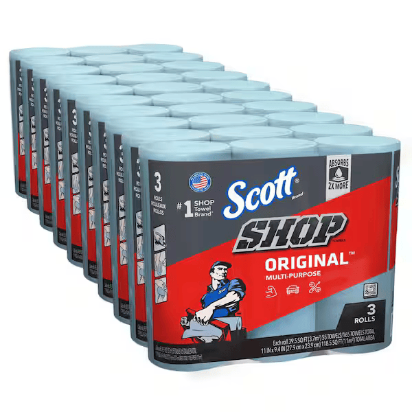 Scott Shop 55 Sheet Blue Paper Towels, 30 Rolls/Case