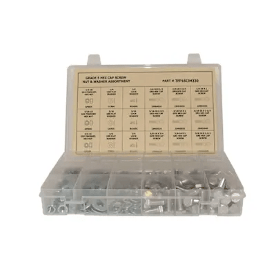 [TFP18JJM330] Grade 5 Hex Cap Screw Nut and Washer Assortment (330-Piece)