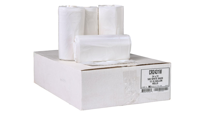 Can Liner 15x9x31 White - 0.50 mil - 500  per case