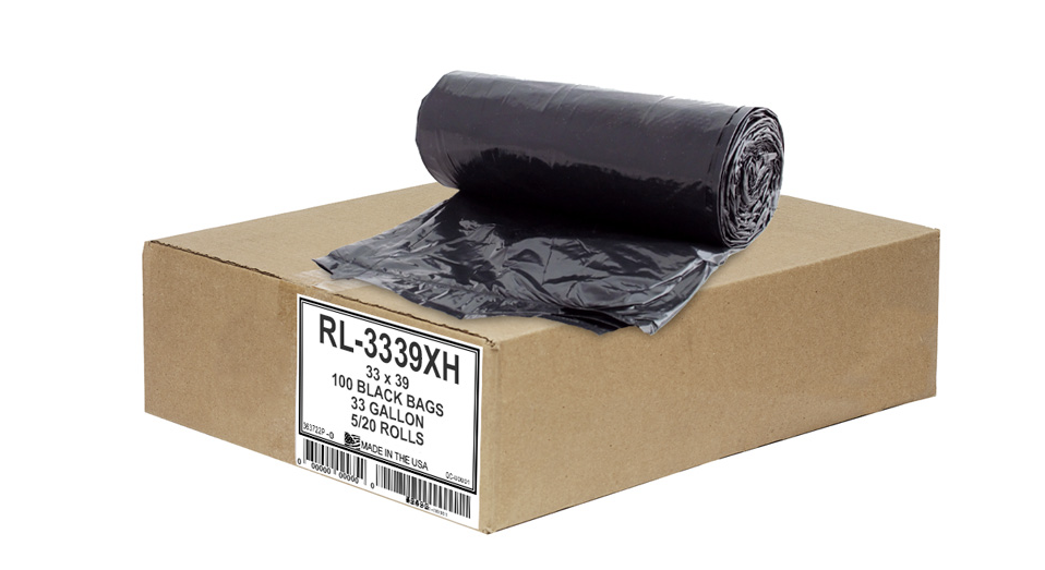Can Liner 33 x 39 Black - 1.2 mil - 100 per case
