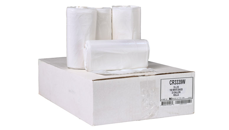 ALUF PLASTICS Can Liner 33x39 White 0.7G - 150 per case