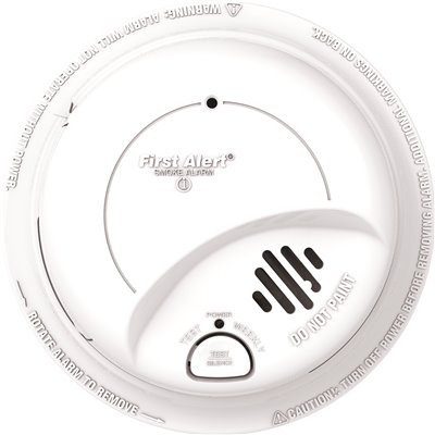 BRK Brands 120V Hardwire, Ionization Sensor Smoke Alarm Detector Surface Mount with Battery Backup