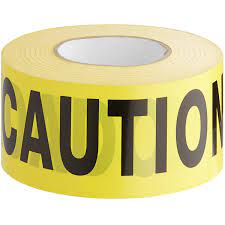 BT 100 3 in. x 1000 ft. Caution Yellow Flagging Tape Non-Adhesive Single Roll