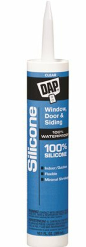 DAP 10.1 oz. Clear Exterior/Interior Silicone Window, Door, Siding Sealant