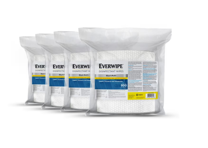 EVERWIPE 4-Bags/Case, 800-Sheets/Bag Disinfectant Wipes