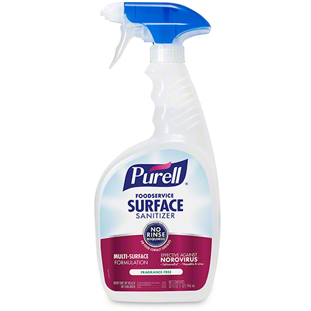 PURELL Foodservice Surface Sanitizer Spray, Fragrance Free, 32 fl. oz. Capped Bottle with Spray Trigger (6-Pack Per Case)