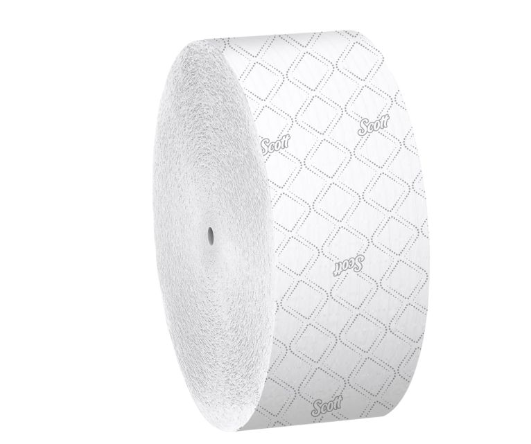Scott® Essential Toilet Paper Coreless Jumbo Roll 3.78"x1150' 2 ply White 1150 Sheets/Roll 12 Rolls/Case
