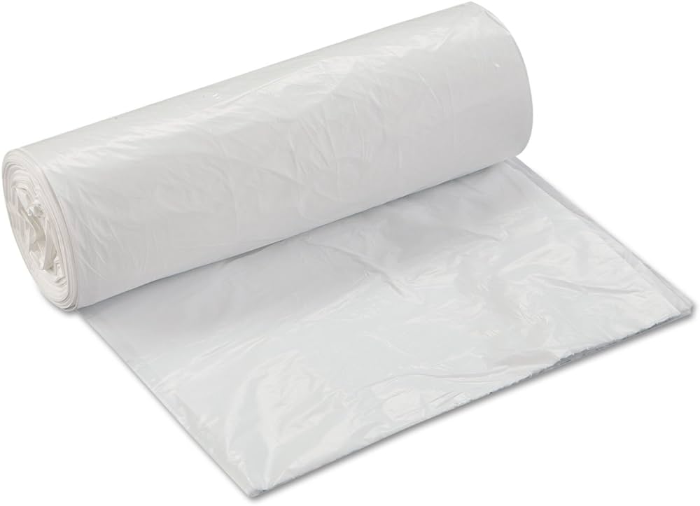 Victoria Bay Can Liner 40X46 IN 45 GAL Opaque White LLDPE 0.75MIL Roll 25 Count/Roll 4 Rolls/Case