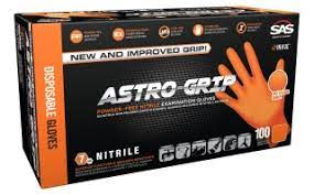 Astro-Grip Powder-Free Nitrile Exam Grade Disposable Gloves - 7 Mil