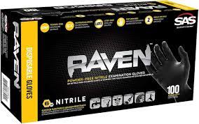 Raven® Powder-Free Nitrile Exam Grade Disposable Gloves - 7 Mil Small  BX 10 (Box)