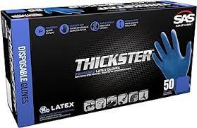 Thickster Powdered Latex Disposable Gloves -14 Mil  Large BX 10 (Box)