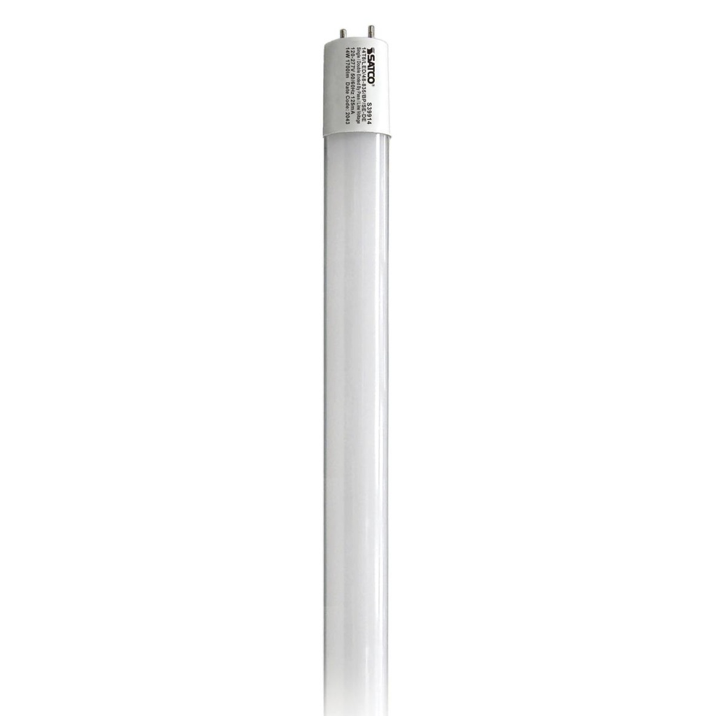 Satco 14 Watt T8 LED; 4Ft; 3500K; Medium Bi Pin base; 50000 Average rated hours; 1700 Lumens; Type B; Ballast Bypass; Single or Double Ended Wiring