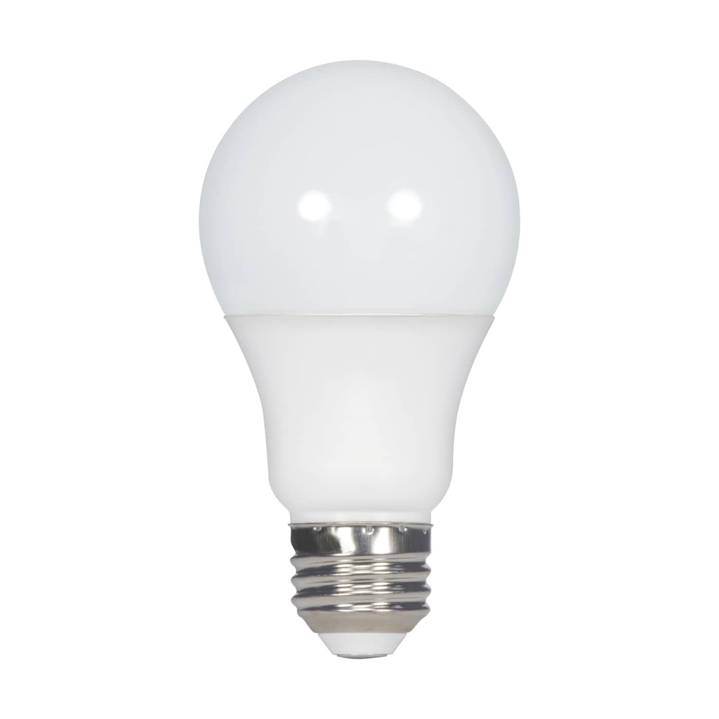 Satco 9.5 Watt, A19 LED, Frost, 5000K, Medium base, 220 deg. Beam Angle, 120 Volt, Non-Dimmable