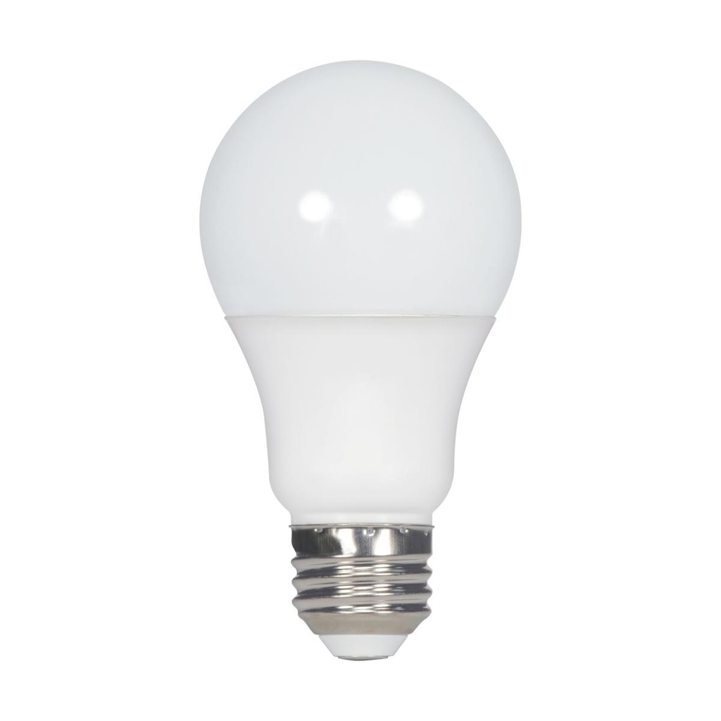 Satco 9.5 Watt; A19 LED; Frosted; 5000K Medium base; 220 deg. Beam Angle; 120 Volt; Non-Dimmable