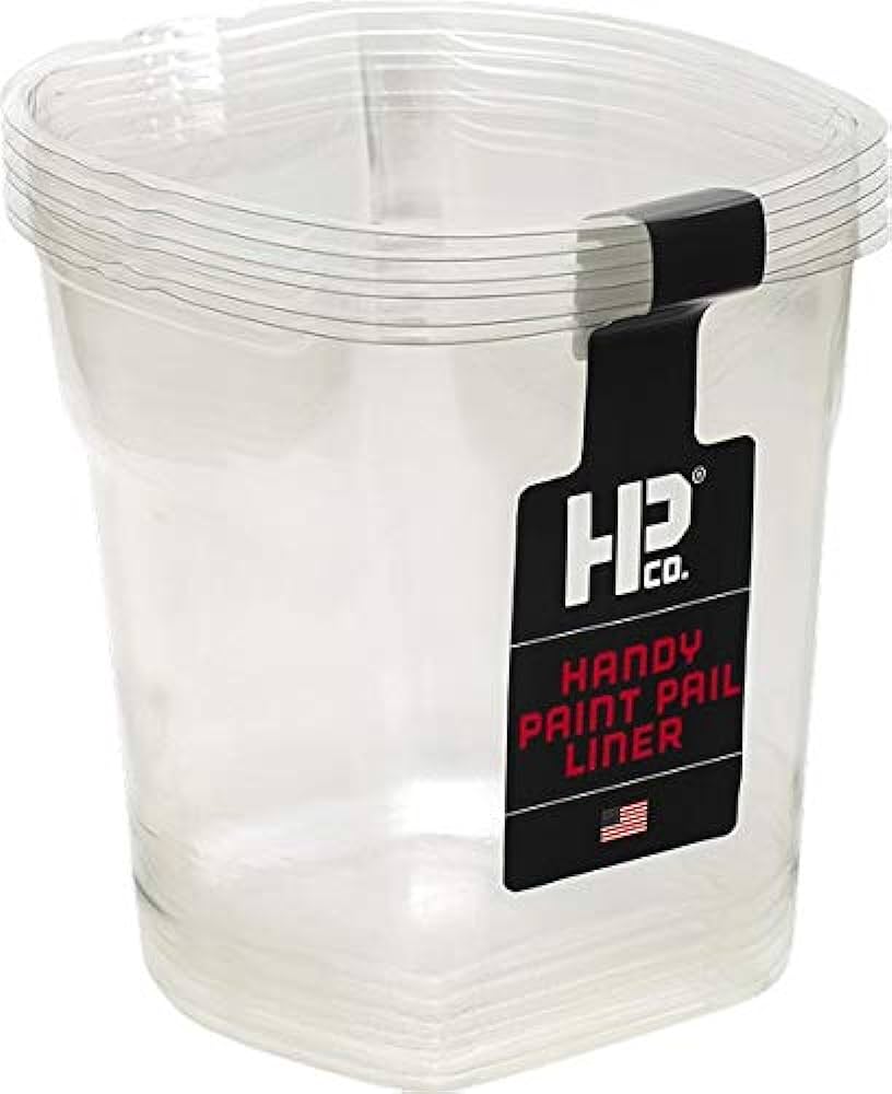 HANDY Plastic Paint Bucket Liner, 1 qt, 6/case