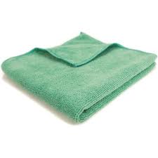 Renown 16 in. x 16 in. General Purpose Microfiber Cleaning Cloth in Green (12-Pack)