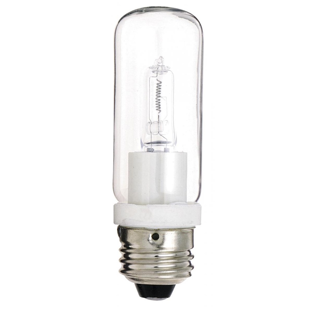 Satco 150 Watt; Halogen; T10; Clear; 2000 Average rated hours; 2600 Lumens; Medium base; 120 Volt; Carded