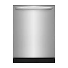 Frigidaire 24 in Top Control Built in Tall Tub Dishwasher with Plastic Tub in Stainless Steel with 4-cycles