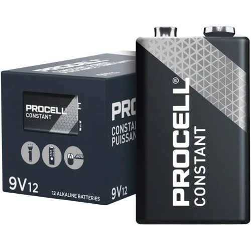 DURACELL Procell Constant 9v Alkaline Disposable Standard Battery 12-Pack