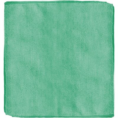 Renown 12 in. x 12 in. General Purpose Microfiber Cleaning Cloth, Green (12-Pack)