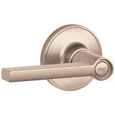 Schlage Solstice Series Satin Nickel Bed and Bath Door Lever