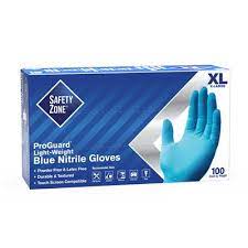 THE SAFETY ZONE Safety Zone Extra-Large Blue Nitrile Gloves Powder Free Latex Free (1000 per Case