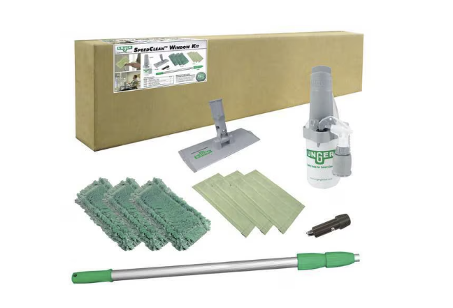 Unger Speedclean Drip-Free Indoor Window Cleaning Kit