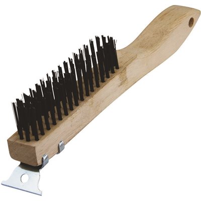 Warner 10.375 in. Wire Brush with Scraper