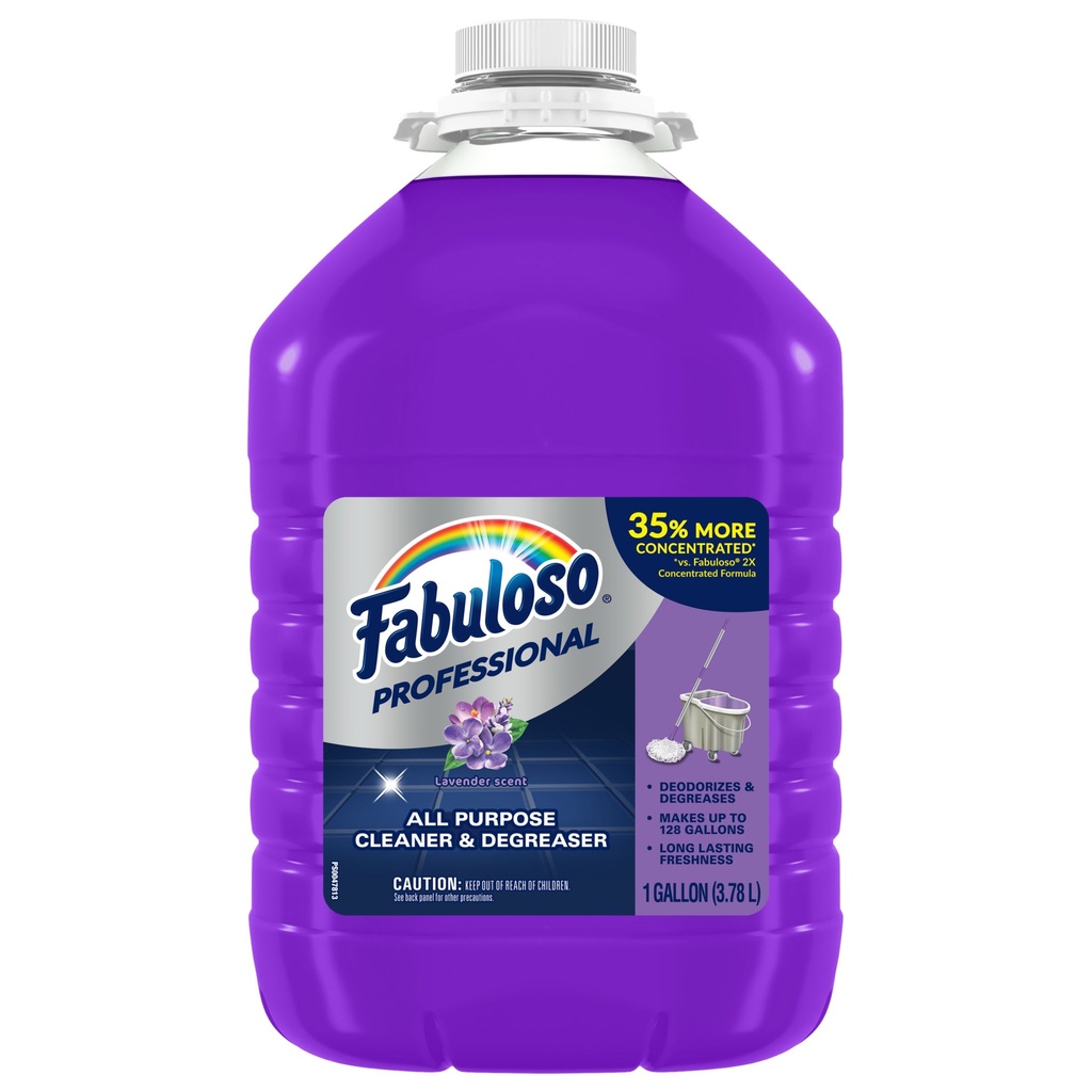 FABULOSO Lavender All Purpose Cleaner 1 Gal Multi Surface Neutral Liquid 4/Case