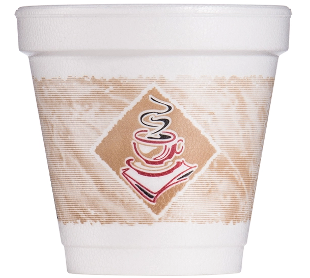 Dart 4 oz EPS Foam Cup White 50 count/pack 20 packs/case 1000 count/case