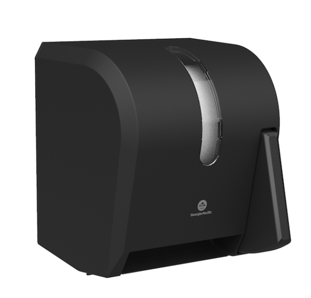 Georgia-Pacific Pro® Paper Towel Dispenser 10.6X12.5" Wall Mount Black Push Paddle 8" ROLL