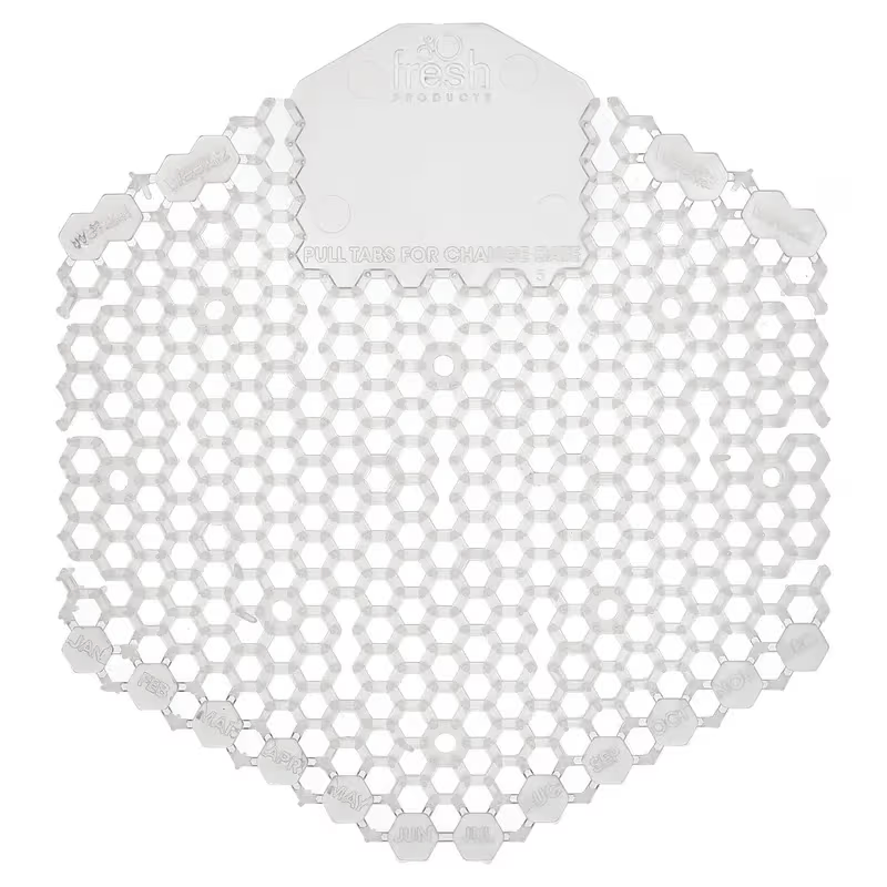 Fresh Products Wave 3d Honeysuckle Clear Plastic Deodorizer Urinal Screen 7x6.5x0.66 In 10 Box