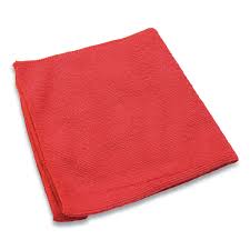 Victoria Bay Cleaning Cloth 16X16 IN Microfiber Red Square 24/Pack