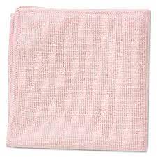 Cleaning Cloth 16x16 In Light Duty Microfiber Pink Economy 24/Pack