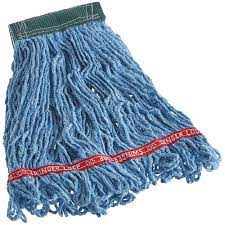 Rubbermaid Swinger Loop® Mop Medium (MED) 20 OZ Blue Cotton Synthetic Blend Loop End 5IN Headband 1/Each
