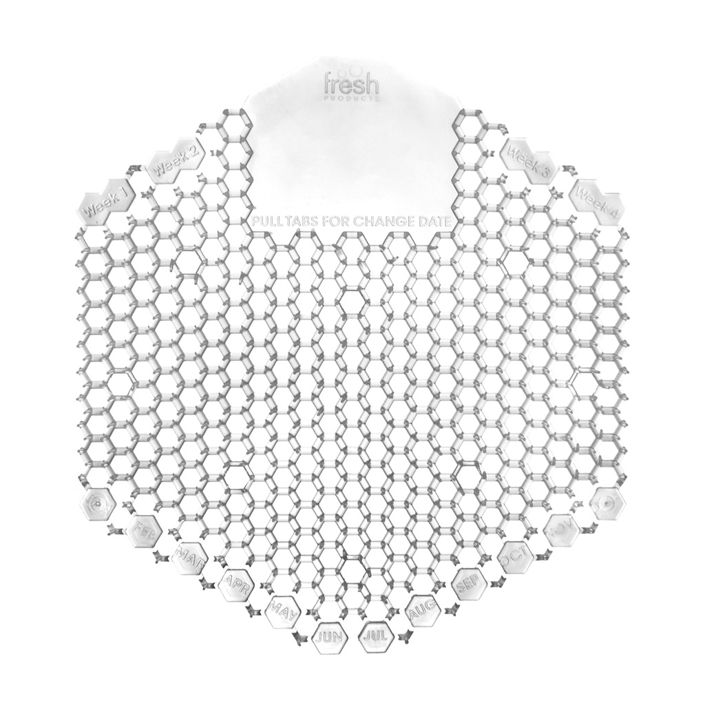Wave 3D Urinal Screen Honeysuckle White EVA 7X6.5X0.66 IN 10 Count/Pack 6 Packs/Case 60 Count/Case