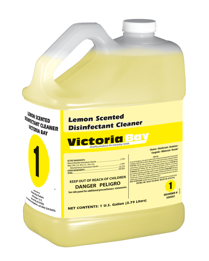 Victoria Bay Lemon Scented Disinfectant 1 Gal 2/Case