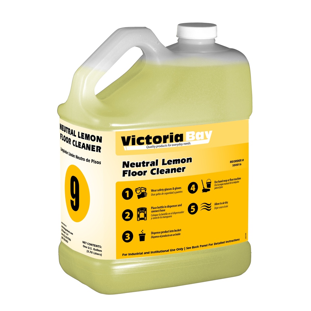 Victoria Bay Neutral Lemon Floor Cleaner #9 1 Gal 2/Case