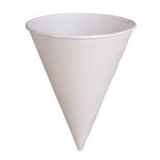 Victoria Bay Rolled Rim Paper Cone Cup - 4.5 oz / 5000 Cups/Case
