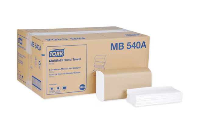 Tork Folded Paper Towel White Multifold 250 Sheets/Pack 16 Packs/Case 4000 Sheets/Case