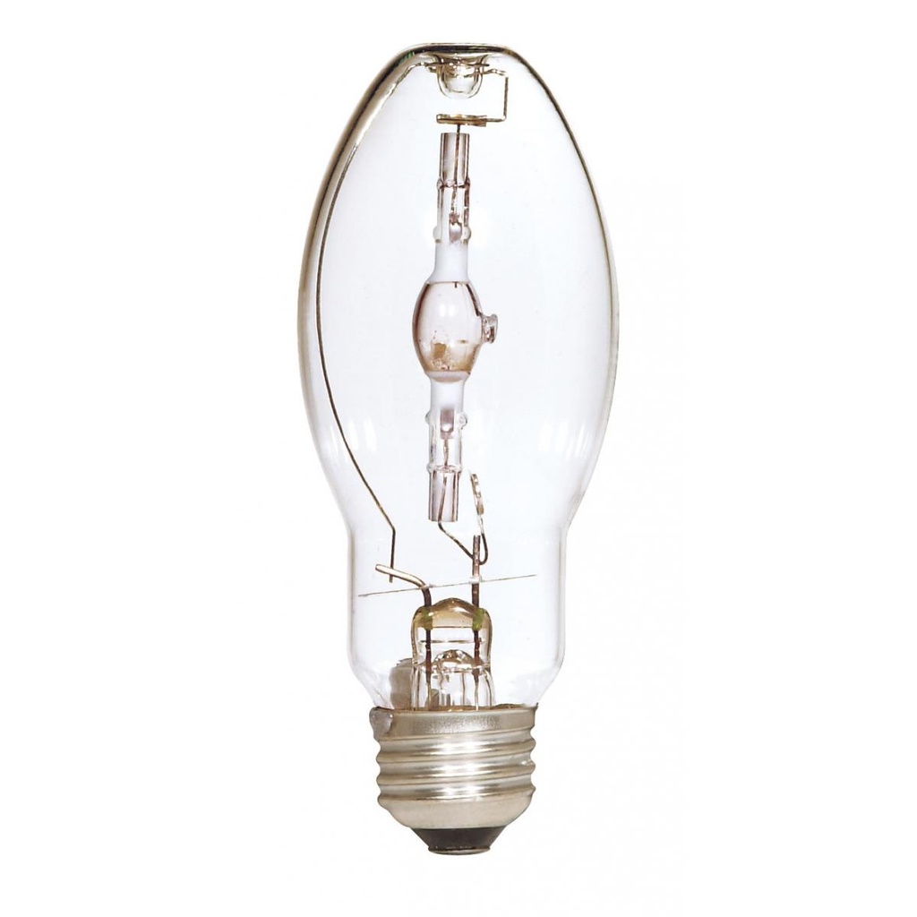 Satco 100 Watt; Metal Halide HID; Medium base; ED17; Clear; 65 CRI; 4000K