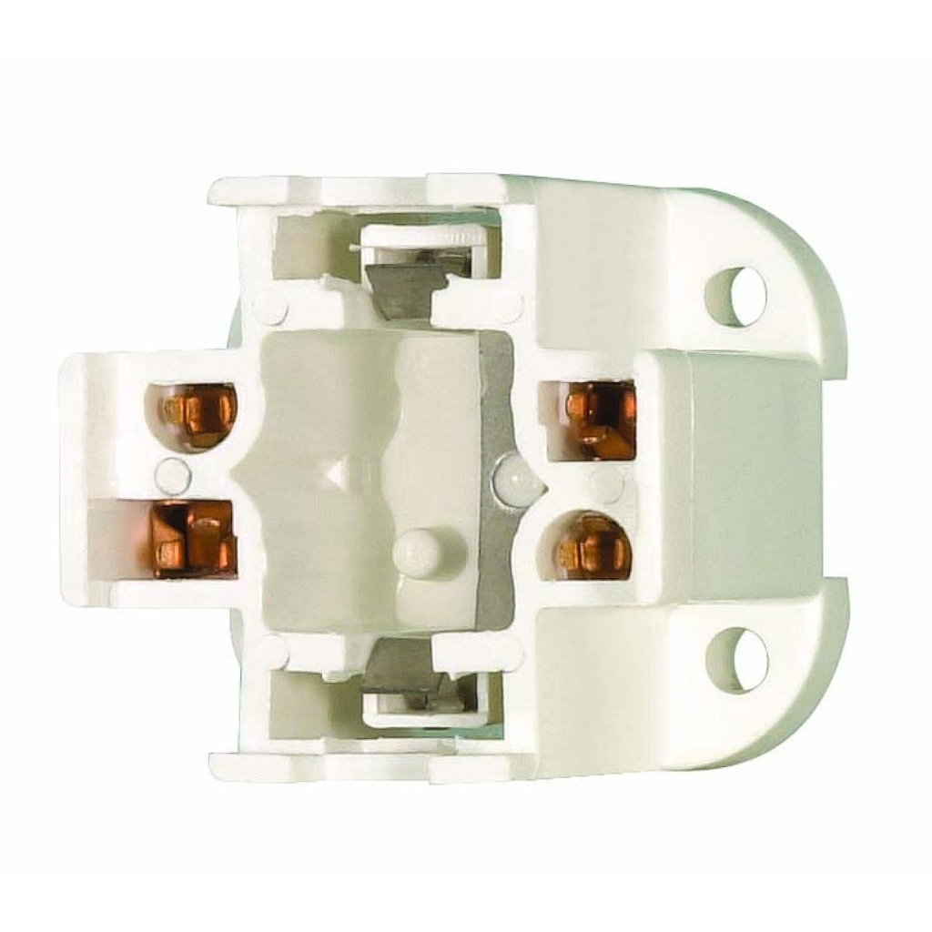 Satco 18W Bottom Screw Down Socket; 4-Pin Lamps; Vertical Mount; G24Q-2 And GX24Q-2 Base For: CF18DD/E And CF18DT/E; 75W; 600V