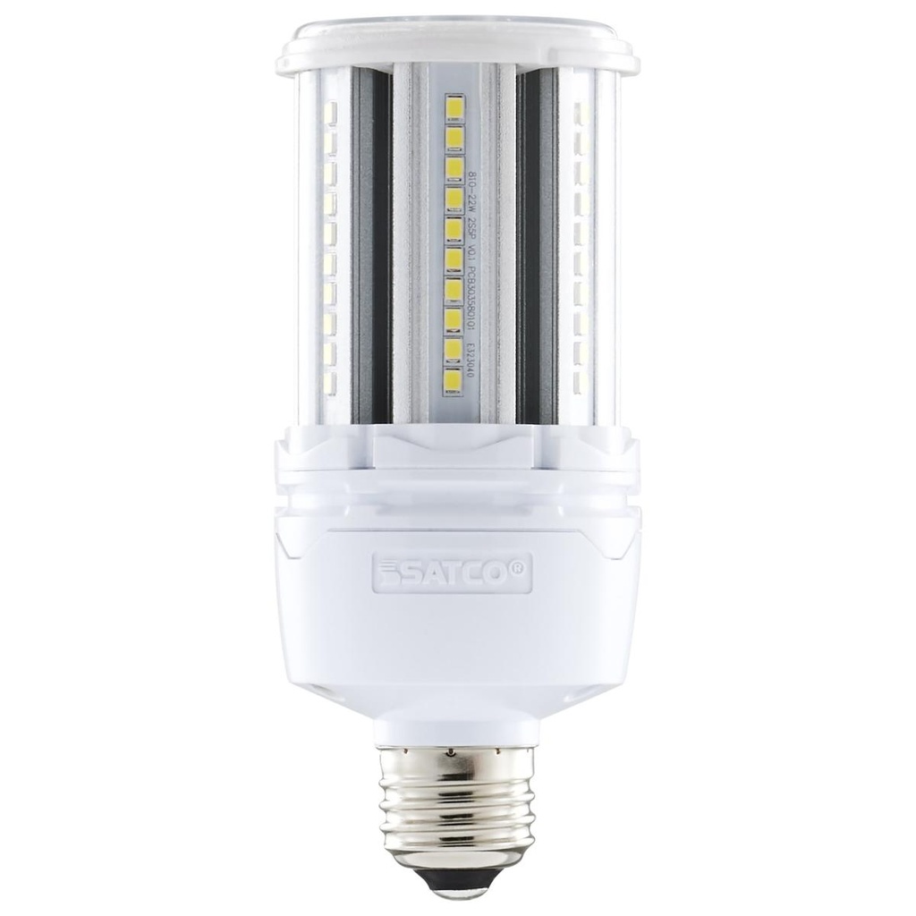 Satco 22 Watt LED HID Replacement; 80 CRI; 5000K; Type B; Ballast Bypass; Medium base; Economy Hi-Pro
